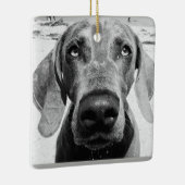***WEIMARANER*** CHRISMAS ORNANATION KERAMIKORNAMENT (Rechts)