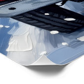 Weimaraner Christmas Red Truck Holiday Poster (Ecke)