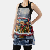 Weimaraner Christmas Red Truck Holiday Schürze (InSitu)