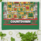 Weimaraner Countdown Weihnachtskalender Hund Geschirrtuch (Gefaltet)