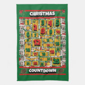 Weimaraner Countdown Weihnachtskalender Hund Geschirrtuch (Vertikal)