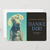 Weimaraner Dankeskarte (Vorne/Hinten)