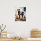 Weimaraner Dog Art Print Poster (Küche)