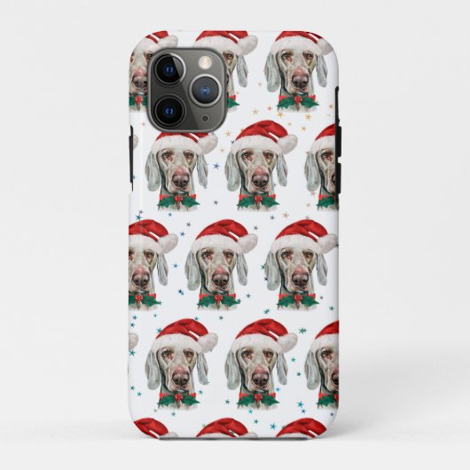 Weimaraner Dog Breed Weihnachtsstars Case-Mate iPhone Hülle (Rückseite)