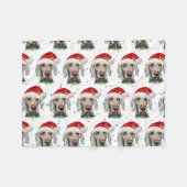 Weimaraner Dog Breed Weihnachtsstars Fleecedecke (Vorderseite (Horizontal))