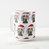 Weimaraner Dog Breed Weihnachtsstars Kaffeetasse (Vorderseite Links)