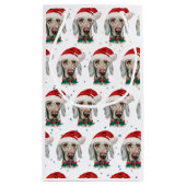 Weimaraner Dog Breed Weihnachtsstars Kleine Geschenktüte (Rückseite)
