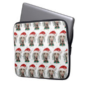 Weimaraner Dog Breed Weihnachtsstars Laptopschutzhülle (Vorderseite Links)