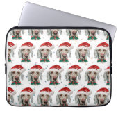 Weimaraner Dog Breed Weihnachtsstars Laptopschutzhülle (Vorderseite)