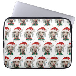 Weimaraner Dog Breed Weihnachtsstars Laptopschutzhülle