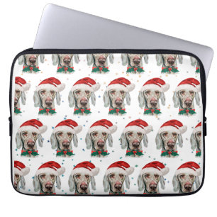Weimaraner Dog Breed Weihnachtsstars Laptopschutzhülle