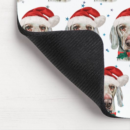 Weimaraner Dog Breed Weihnachtsstars Mousepad (Ecke)
