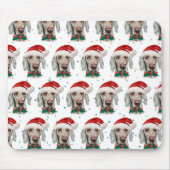 Weimaraner Dog Breed Weihnachtsstars Mousepad (Vorne)