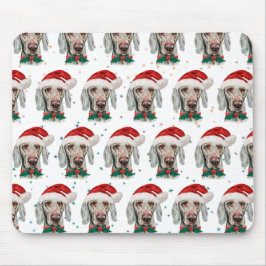 Weimaraner Dog Breed Weihnachtsstars Mousepad