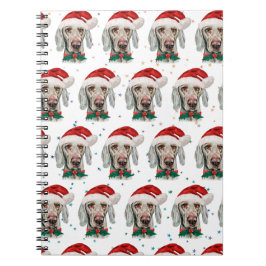 Weimaraner Dog Breed Weihnachtsstars Notizblock
