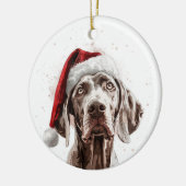 Weimaraner Dog Christmas Personalized Keramik Ornament (Links)