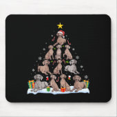 Weimaraner Dog Christmas Tree Xmas Pet Dogs Lover Mousepad (Vorne)