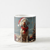 Weimaraner Dog Christmas Vintag Beach Kaffeetasse (Mittel)