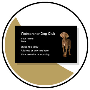 Weimaraner Dog Club Einfache Visitenkarten Visitenkarte