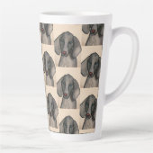 Weimaraner Dog Latte Mug Milchtasse (Rechts)
