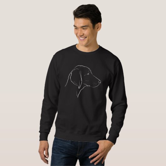 Weimaraner Dog Line Art | Geschenkidee Sweatshirt (Vorne ganz)