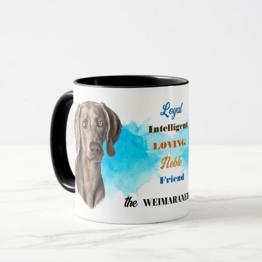 Weimaraner Dog Loyal Friend Tasse (Vorderseite Links)