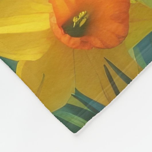 Weimaraner Dog Spring Blumen Malerei Fleecedecke (Ecke)