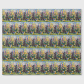 Weimaraner Dog Spring Blumen Malerei Geschenkpapier (Flach)