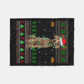 Weimaraner Dog Ugly Christmas Sweaters Holiday San Fleecedecke (Vorderseite (Horizontal))