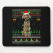 Weimaraner Dog Ugly Christmas Sweaters Holiday San Mousepad (Vorne)