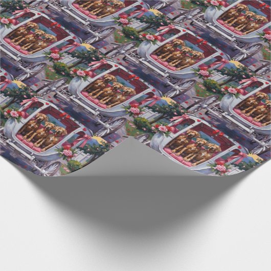 Weimaraner Dog Valentine's Day Geschenkpapier (Ecke)