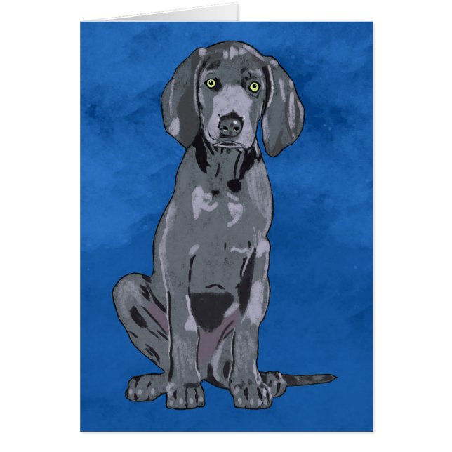 Weimaraner Dog Wasserfarben Imitat (Vorne)
