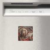 Weimaraner Dog Weihnachtsfest Magnet (In Situ (Geschirrspüler))