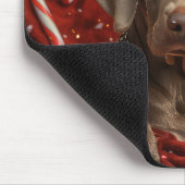 Weimaraner Dog Weihnachtsfest Mousepad (Ecke)