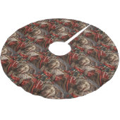 Weimaraner Dog Weihnachtsfest Polyester Weihnachtsbaumdecke (Schrägansicht)