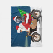 Weimaraner Dog Weihnachtsmann Fleecedecke (Vorderseite)