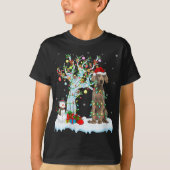 Weimaraner Dog Xmas Tree Lighting Santa Weimaraner T-Shirt (Vorderseite)