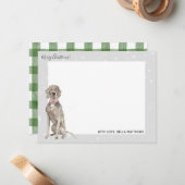Weimaraner Dog Zuhause für Weihnachten Mitteilungskarte (Vorderseite/Rückseite Beispiel)