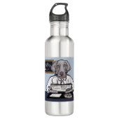 Weimaraner Edelstahlflasche (Vorderseite)