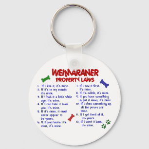 WEIMARANER Eigentums-Gesetze 2 Schlüsselanhänger