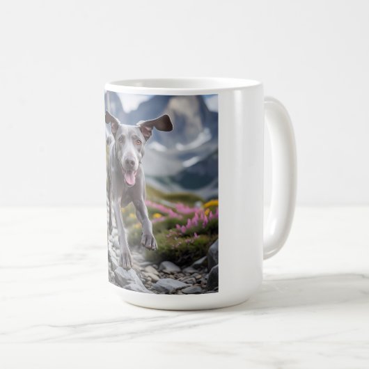 Weimaraner Elegante Kaffee Tasse (VorderseiteRechts)
