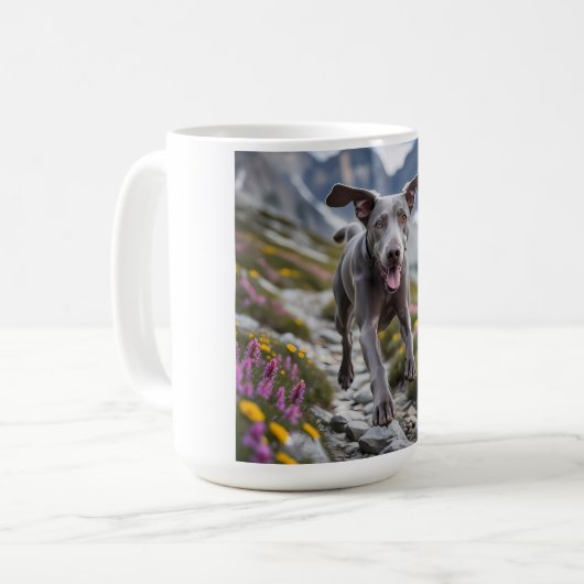 Weimaraner Elegante Kaffee Tasse (Vorderseite Links)