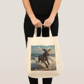 Weimaraner Elegantes Lebensmittelgeschäft Tote Bag Tragetasche (Vorderseite (Produkt))