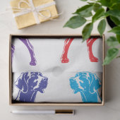 Weimaraner farbenfroh  seidenpapier (Geschenk)
