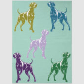 Weimaraner farbenfroh  seidenpapier (Vorderseite)