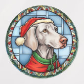 Weimaraner Festgläschen Weihnachten Etiketten (Design 2)