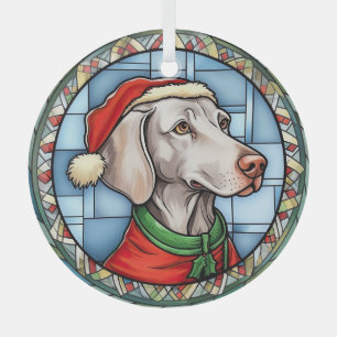 Weimaraner Festgläschen Weihnachten Ornament Aus Glas