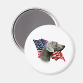 Weimaraner-Flagge Magnet (Vorderseite/Rückseite)