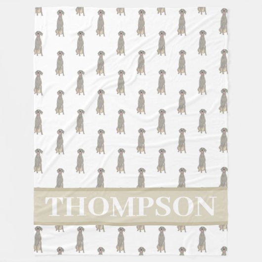 Weimaraner Fleecedecke (Vorderseite)