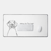 Weimaraner-Flüster: Maßgeschneiderter Platz Schreibtischunterlage (Tastatur & Maus)